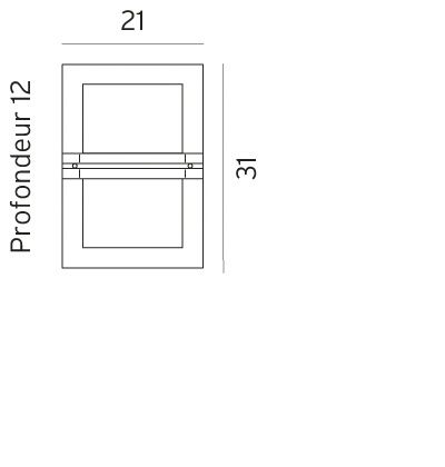 Dimensions applique BASEL Norlys by MEGALUX 33